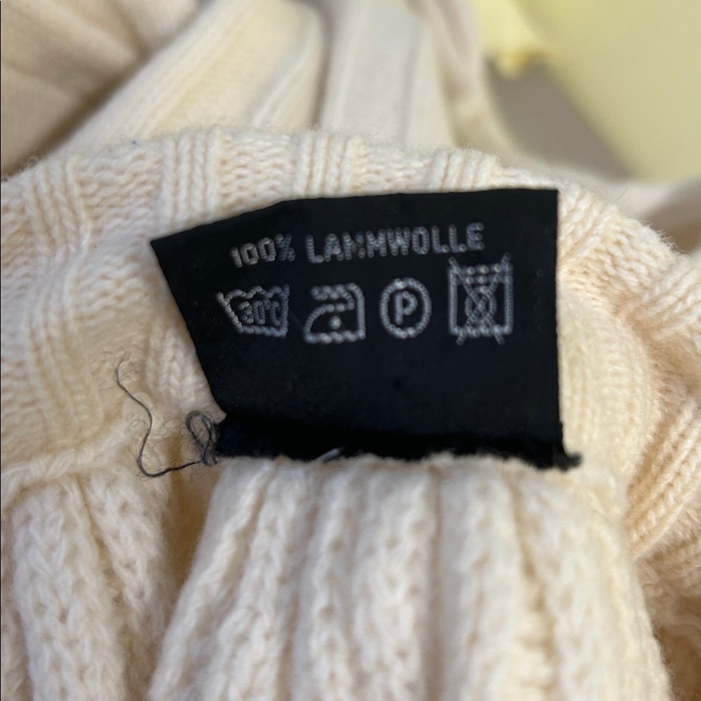 Vintage Lambswool by Dolores Long Line Cardigan Off White Size M - Picture 7 of 7